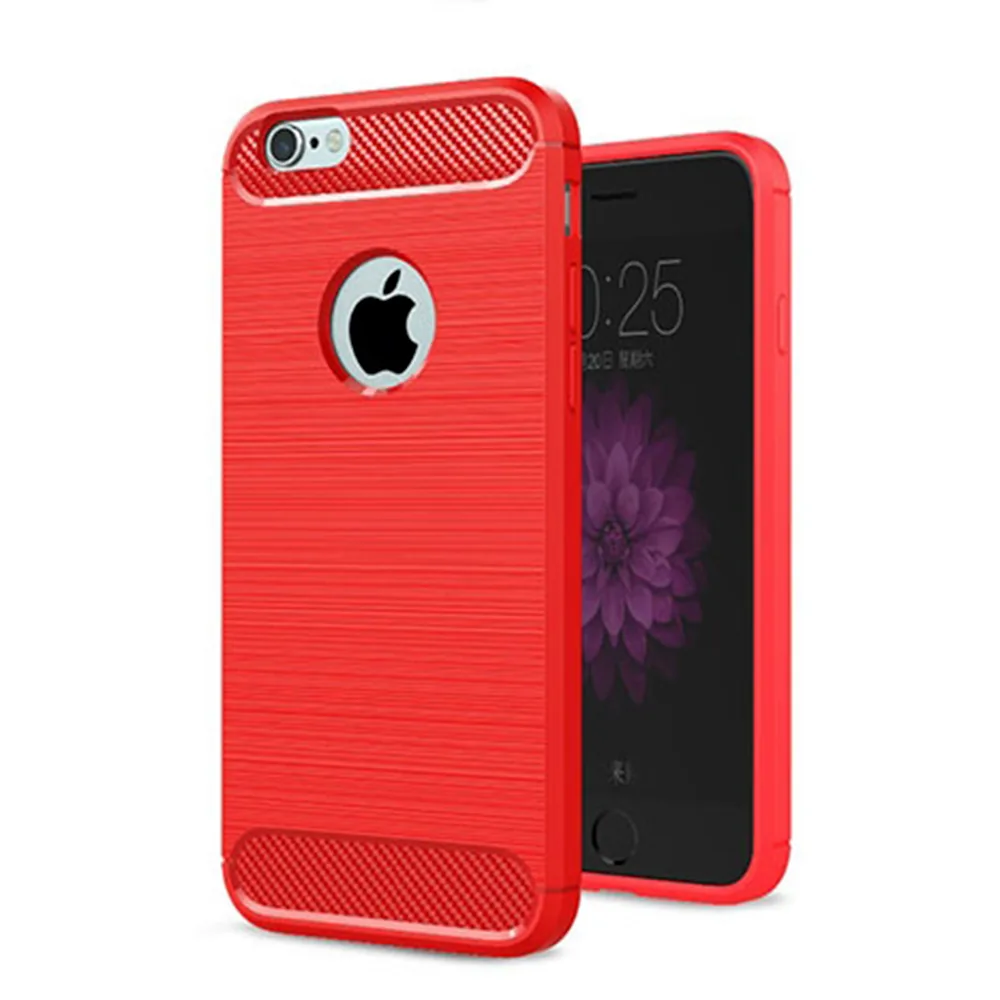 С рисунком под карбон — красный — Apple iPhone 7, Apple iPhone 8