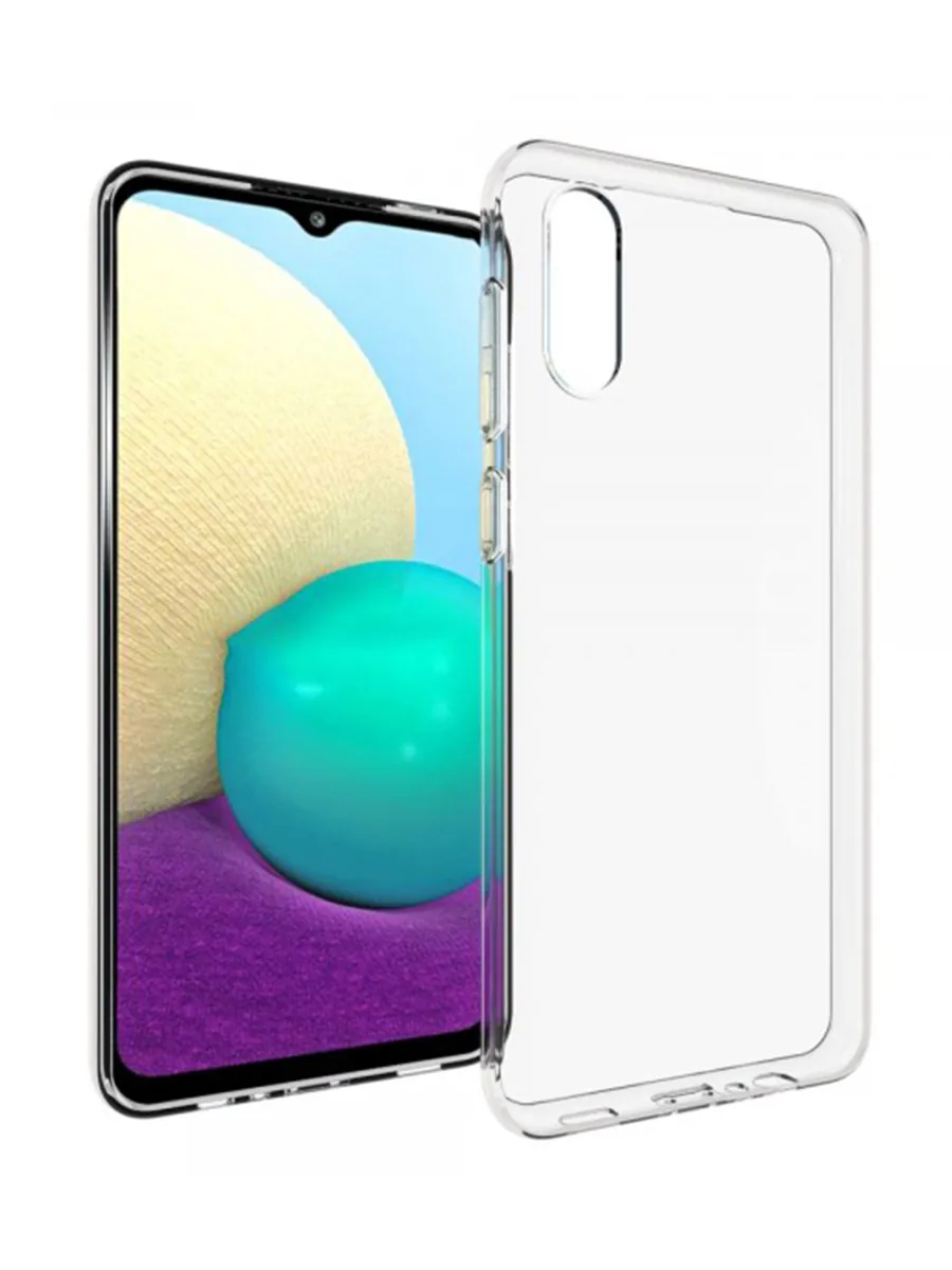 Силиконовый — прозрачный — Samsung Galaxy A02