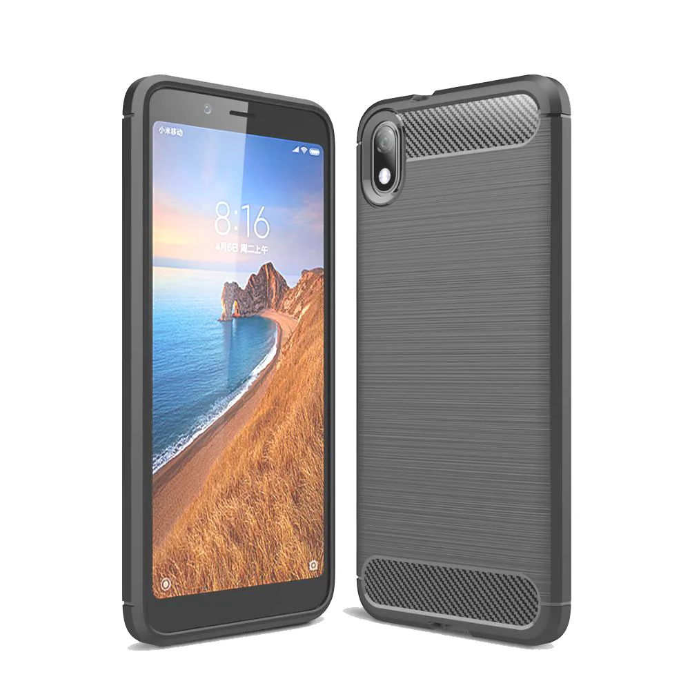 С рисунком под карбон — серый — Redmi 7A